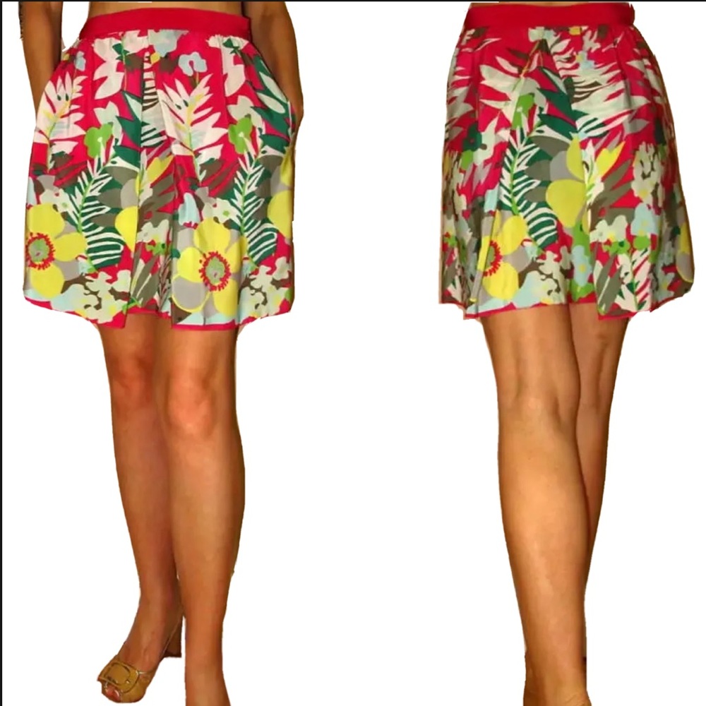Missoni Silk Skirt Floral Scarf Pink Coquette Y2K Vintage Luxury Size XS New - Picture 1 of 16